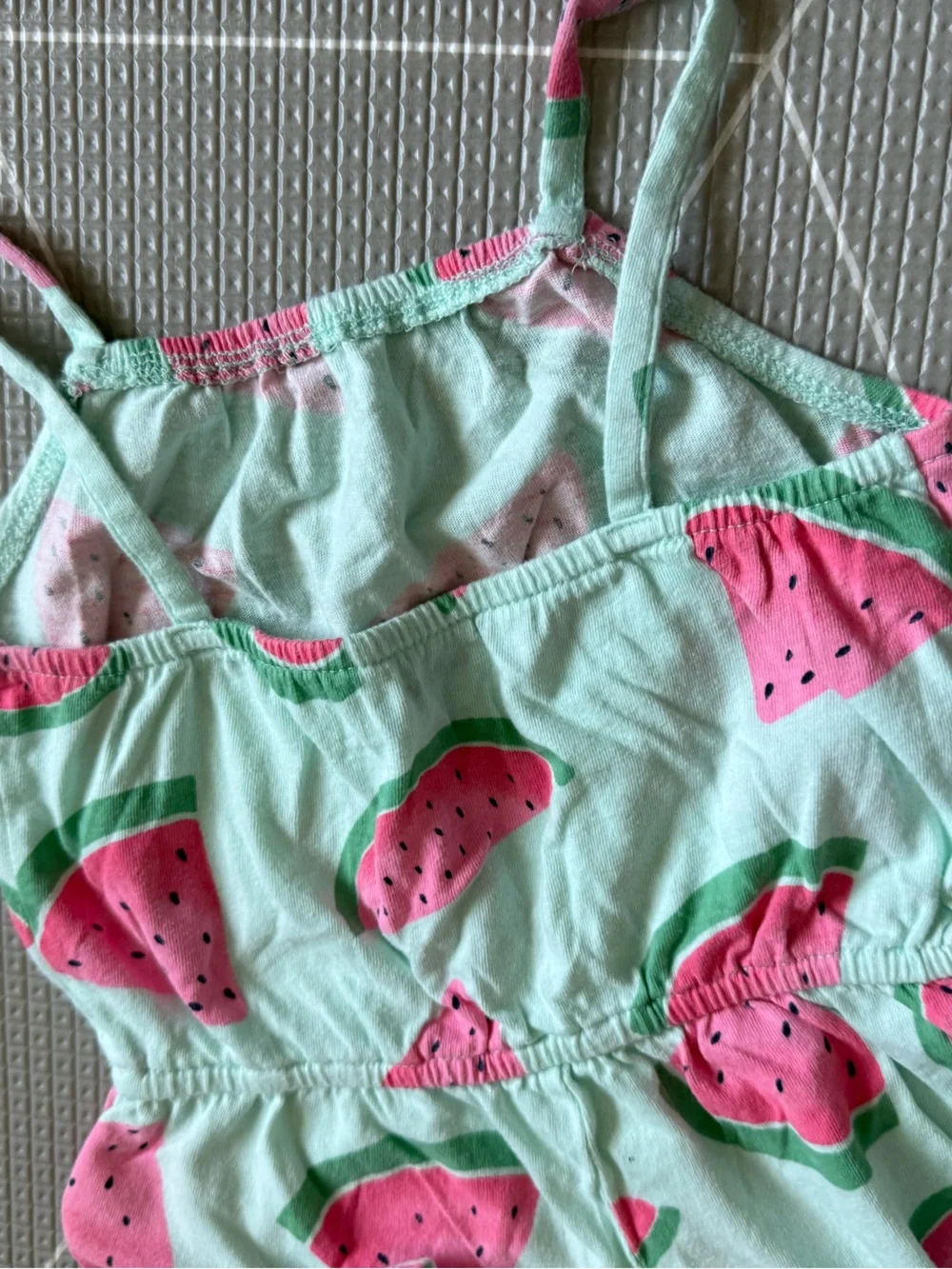 Old Navy|Baby Girl/toddler Mint Green Watermelon Print sleeveless Romper,size 3T